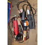 An electric sander and electric grinder