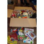 A job lot of new assorted children's toys ,games and party items