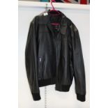 A men's black jacket sized M