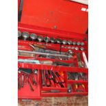 A four drawer Britool engineers tool chest and contents. Postage unavailable