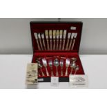 A cased Viners silver plated cutlery set