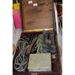 A selection of vintage TTR model train accessories and power controller