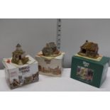 Three boxed Lilliput Lane model houses