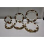 A selection of Royal Albert OCR Old Country Roses dinner plates and side plates 18 pieces in total