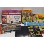 A selection of vintage board games and other