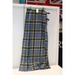 A long tartan skirt
