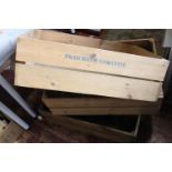 Three vintage wooden fruit crates. postage unavailable