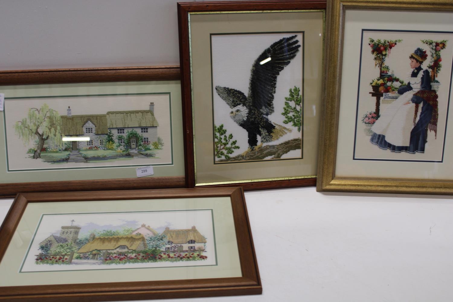 A selection of framed wall work pictures. Postage unavailable