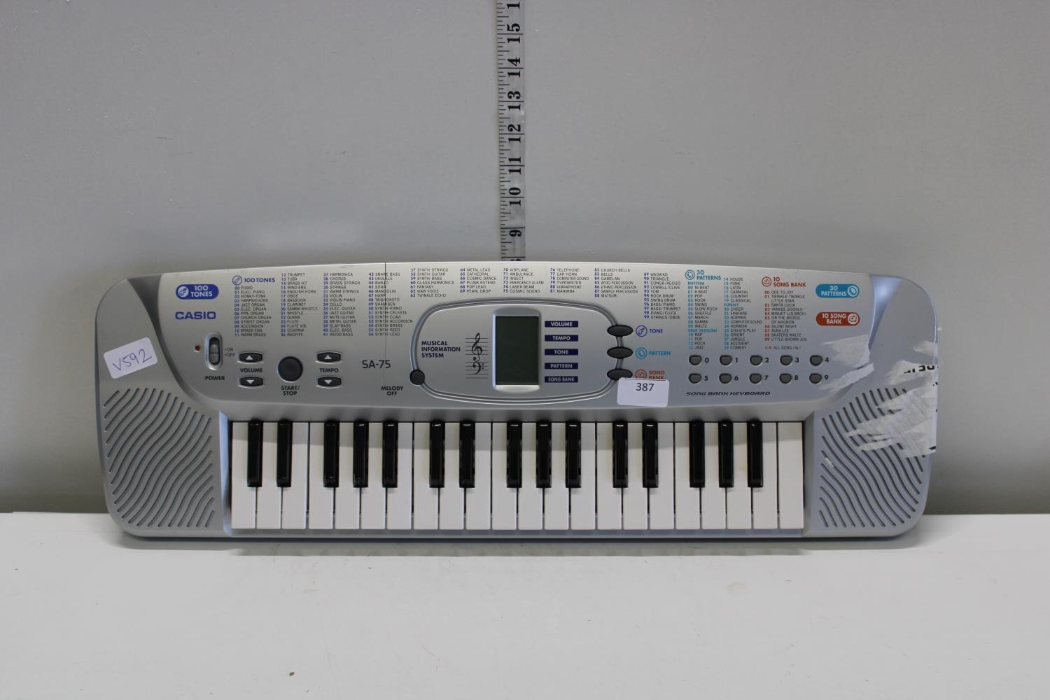 A Casio electronic keyboard