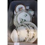 A selection of assorted bone China and glass items postage unavailable