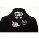 Selection of silver and costume jewellery