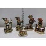 Four vintage goebel figures
