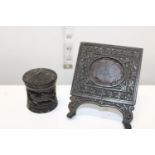 Two pieces of antique Black Forrest treen items