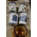 A selection of commemorative ware