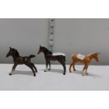Three Beswick horse figures