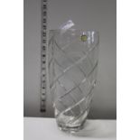 A heavy led crystal vase