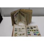 Two vintage stamp albums