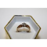 A 9ct gold diamond solitaire ring size J