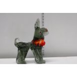A Murano glass dog figurine