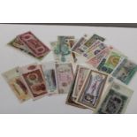 Collection of mixed world bank notes