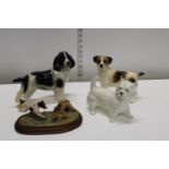 A Border Fine Arts figure and other ceramic dog figures