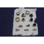 selections of costume jewellery rings
