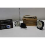 A vintage Roberts radio & other items