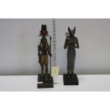Two large Egyptian themed figures