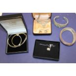 Selections of diamonte costume jewellery