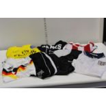 A selection of sports shirts