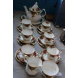 A Royal Albert OCR twenty two piece tea service (lid dose not fit teapot)