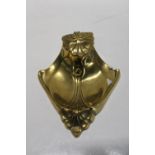 Antique Art nouveau brass inkwell