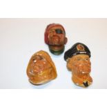 Three collectable Bossons wall masks