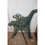 A pair of antique cast iron bench ends. postage unavailable