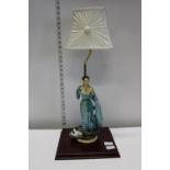 A figural table lamp. Postage unavailable