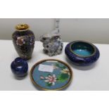 A selection of assorted small cloisonné items