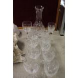 A selection of Edinburgh Crystal including decanter. Postage unavailable