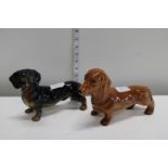 One Beswick dachshund and one other