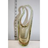 A Skrdlovice Czech studio glass vase.