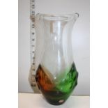 A Skrdlovice Czech studio glass vase.