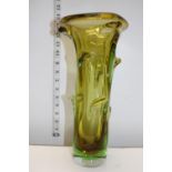 A Karlovarske Czech studio glass vase