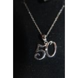 A 925 silver chain and pendant