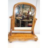 A vintage wooden dressing table mirror. Postage unavailable