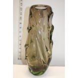 A Skrdlovice Czech studio glass vase.