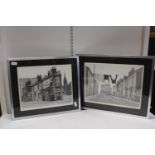 A pair of framed limited edition Stuart Walton prints. postage unavailable