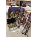 A job lot of assorted costume jewellery