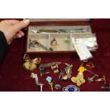 A job lot of assorted costume jewellery including some silver