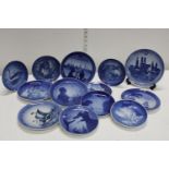 A selection of collectable Royal Copenhagen plates