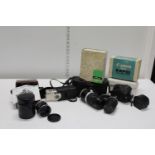 A job lot of assorted cameras and accessories etc.