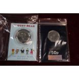 A UNC 2020 Rupert Bear 50p & UNC 2020 snowman 50p coin